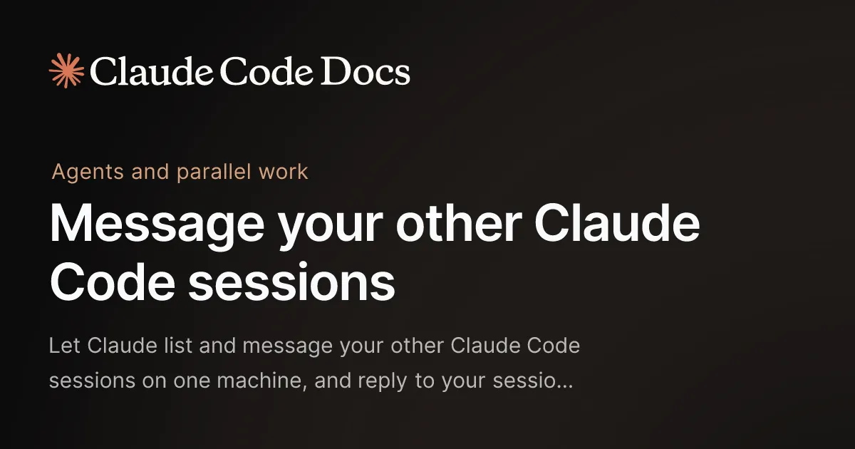 Claude Code deja que una sesión avise a otra de lo que acaba de cambiar