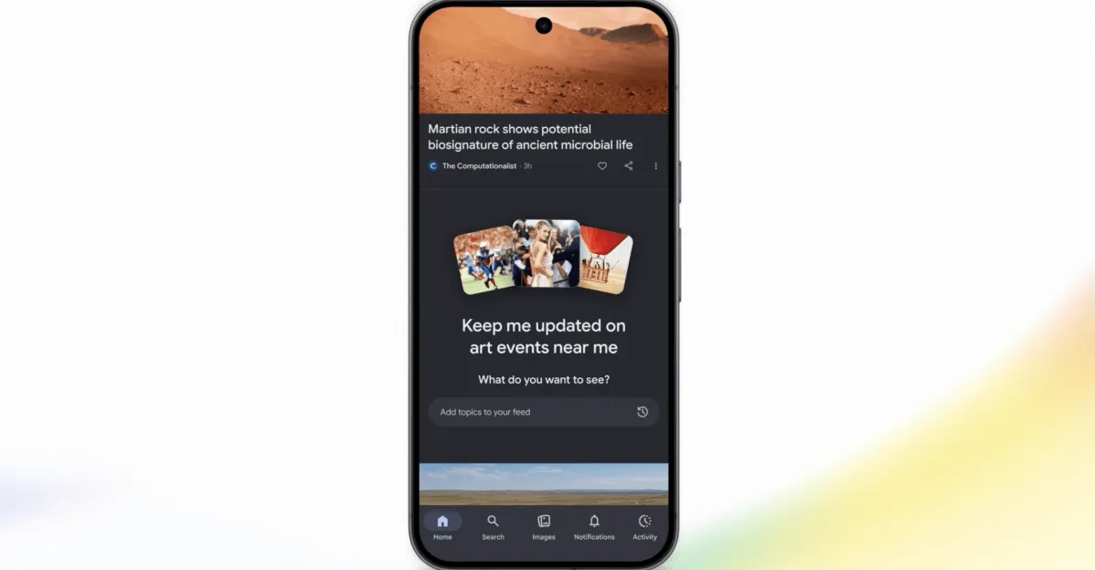 Google Discover deja ajustar el feed hablando: dile con tus palabras qué quieres ver
