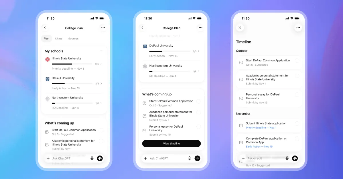 ChatGPT estrena College Planner para planificar la universidad