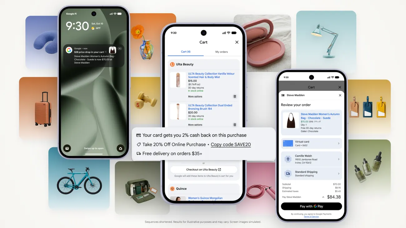 Google lanza Universal Cart, carrito de compra en Search y Gemini