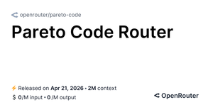 OpenRouter lanza Pareto Code: ruteo automático al modelo de coding más barato por encima de un umbral de calidad