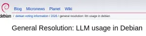 Debian vota si prohíbe el código escrito con IA en todo el proyecto