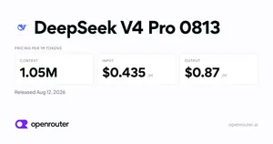 DeepSeek lanza V4 Pro con un millón de tokens de contexto a 0,435 dólares por millón