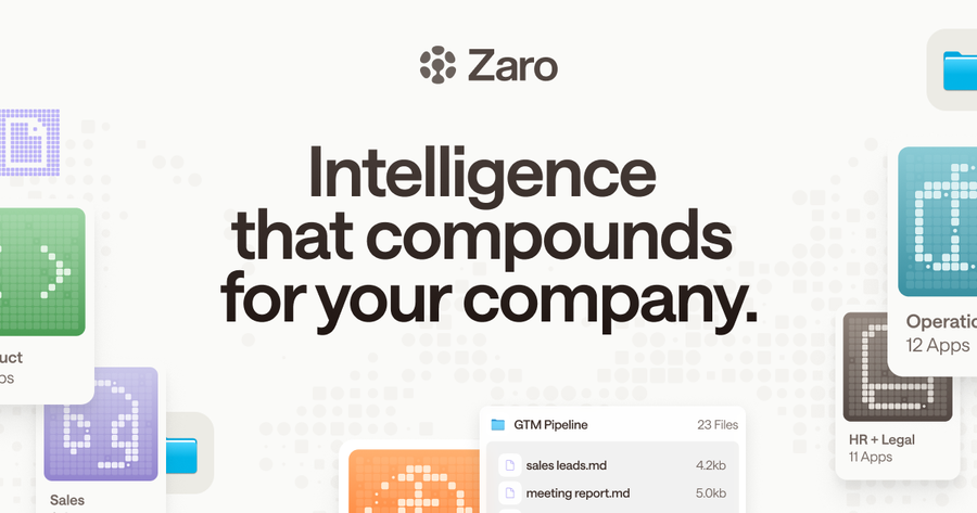 Zaro convierte datos dispersos de empresa en apps a medida, equipo de Poly.ai y Convergence (ex-Salesforce)
