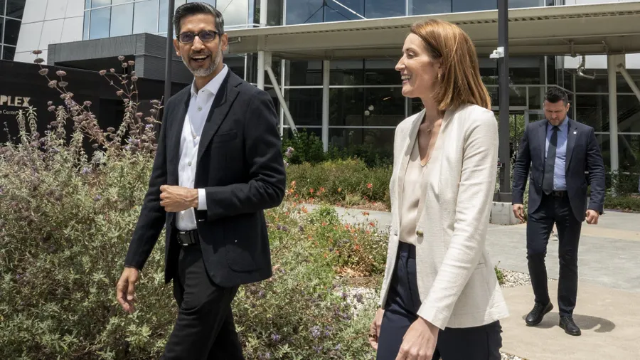 Sundar Pichai, consejero delegado de Google, en el campus de Googleplex
