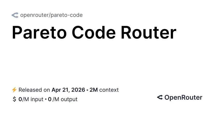 OpenRouter lanza Pareto Code: ruteo automático al modelo de coding más barato por encima de un umbral de calidad