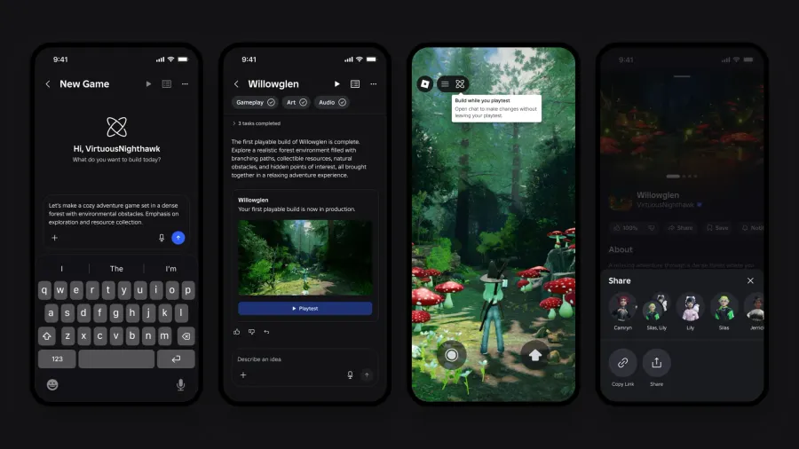 Roblox lanza Build, una pestaña que genera juegos jugables desde el móvil