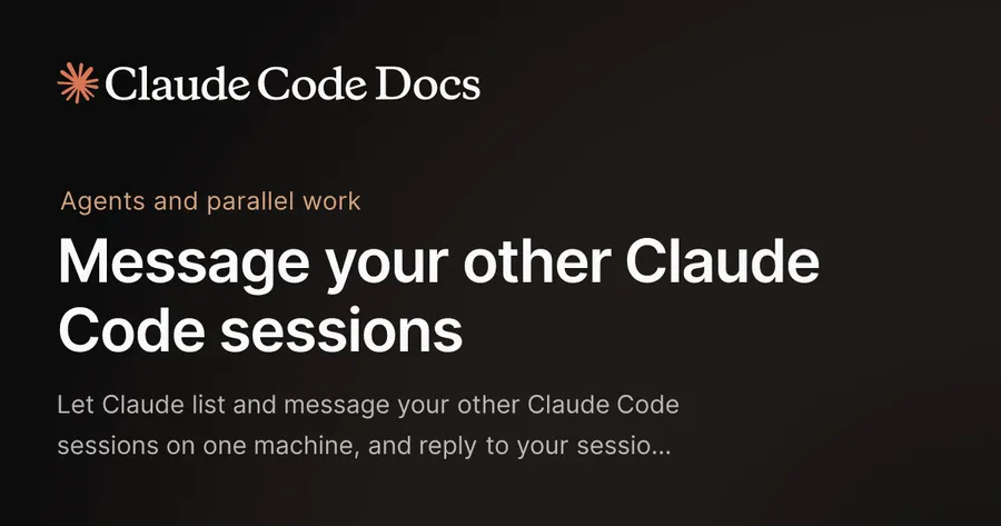 Claude Code deja que una sesión avise a otra de lo que acaba de cambiar