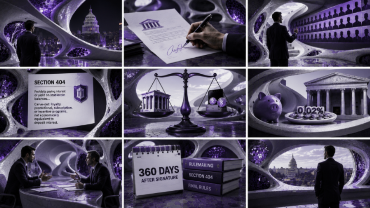 Clarity Act Stablecoin Yield 2026: What the ABA's Weekend Lobbying Reveals About Section 404