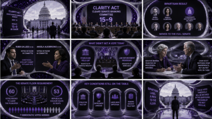 CLARITY Act Passes Senate Banking Committee 15-9: What the Vote Count and the Caveats Mean for the Floor