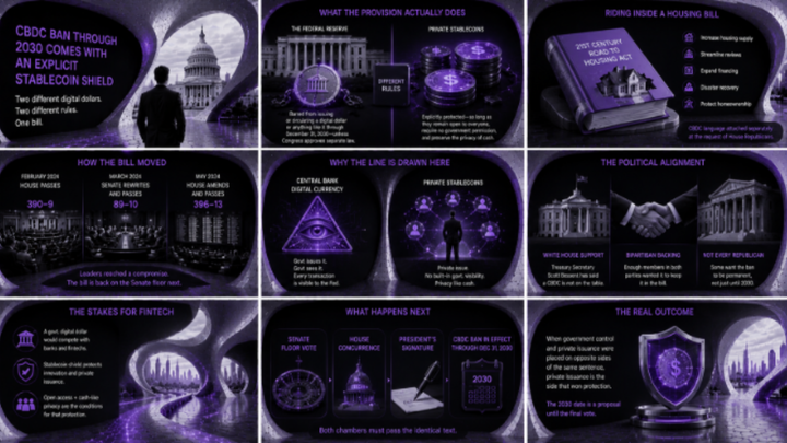 CBDC Ban Through 2030 Comes With an Explicit Stablecoin Shield