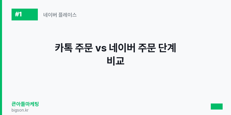 카톡 주문 vs 네이버 주문 단계 비교