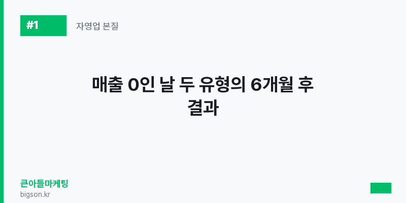 매출 0인 날 두 유형의 6개월 후 결과