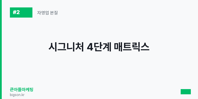 시그니처 4단계 매트릭스
