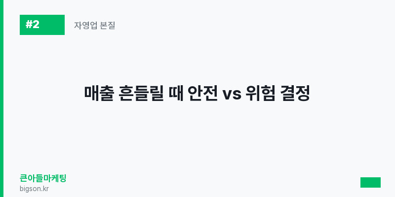매출 흔들릴 때 안전 vs 위험 결정
