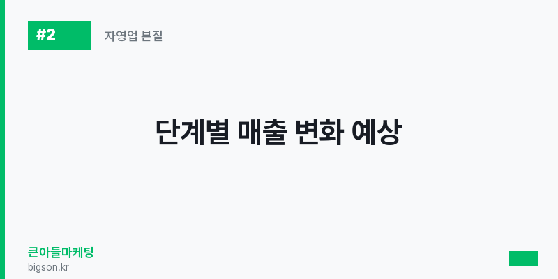 단계별 매출 변화 예상