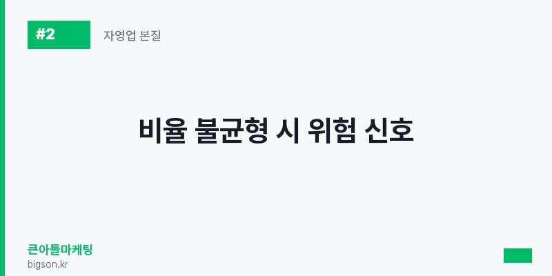 비율 불균형 시 위험 신호