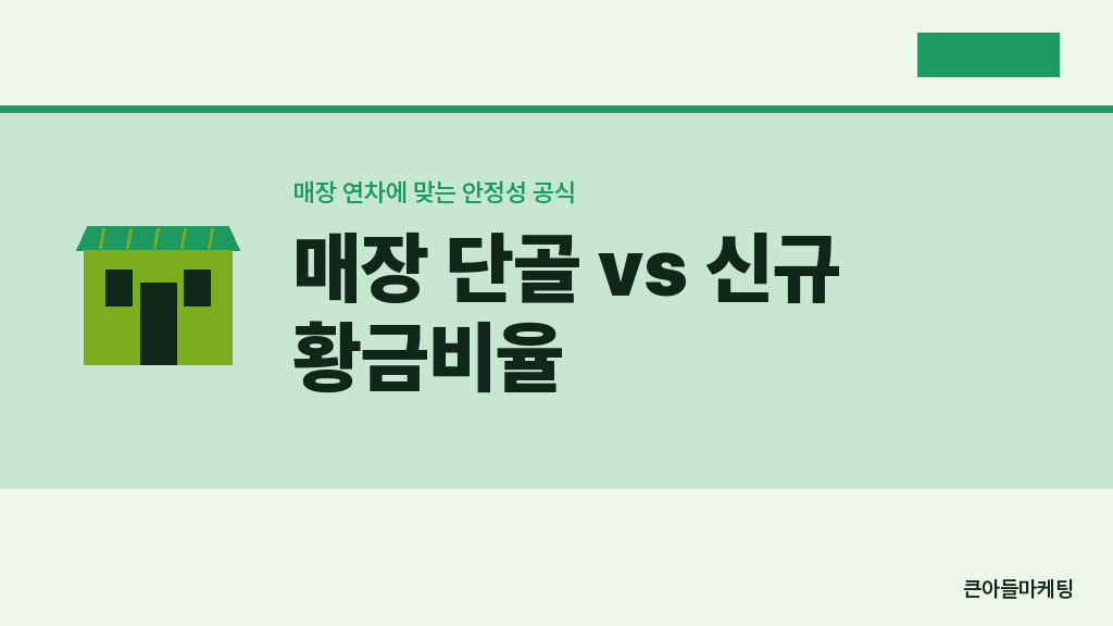 매장 연차별 황금비율