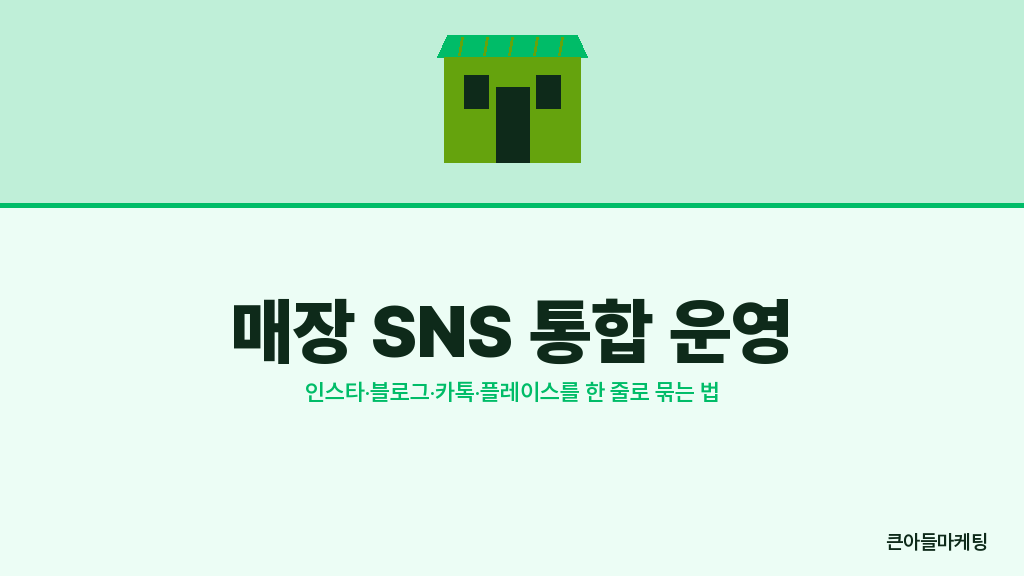 매장 SNS 통합 운영 — 인스타·블로그·카톡·플레이스를 한 줄로 묶는 법