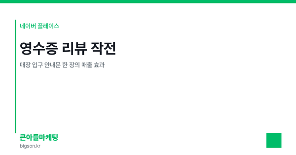 영수증 리뷰 작전 — 매장 입구 안내문 한 장의 매출 효과