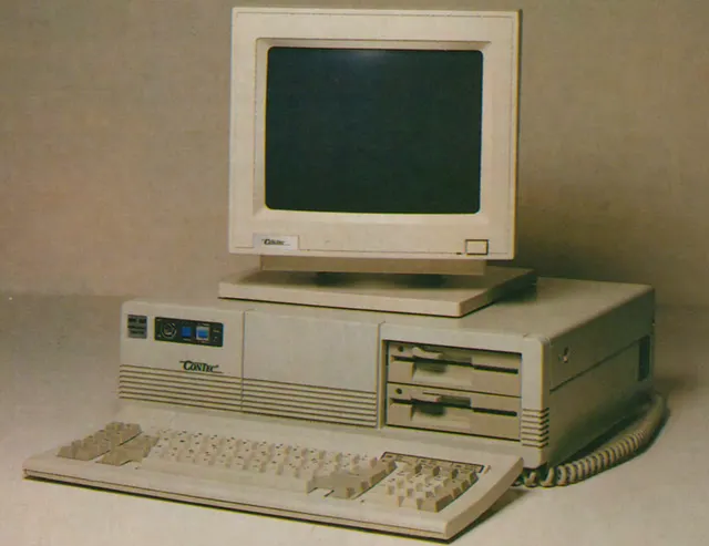 Retro Greek personal computer from the 1990s, similar to the one my cousin Sotiris first introduced me to.