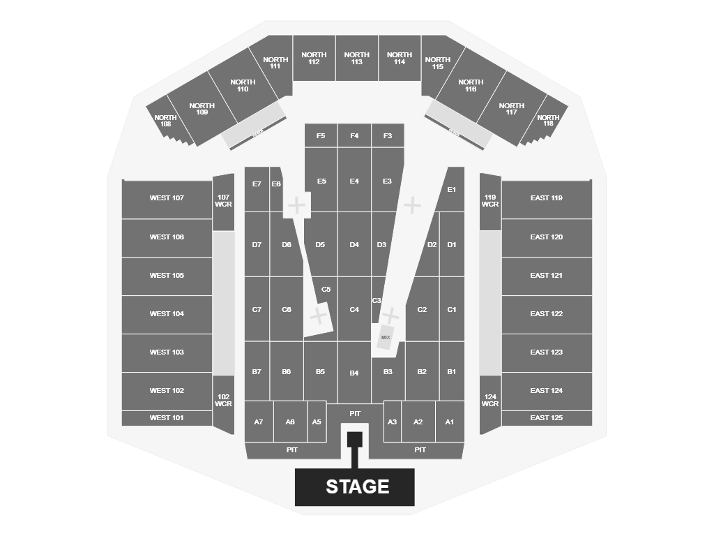 AC/DC Rogers Stadium Seating Map