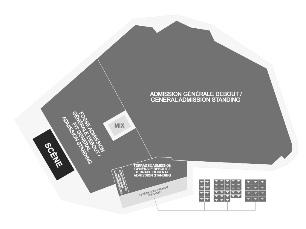 Montreal's AC/DC seating map