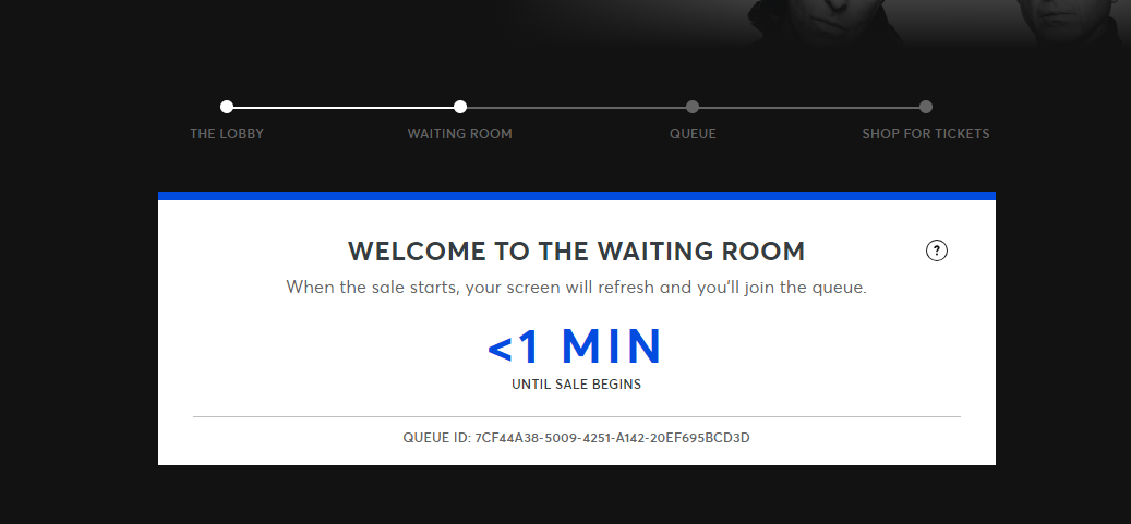<1 Minute waiting room screen
