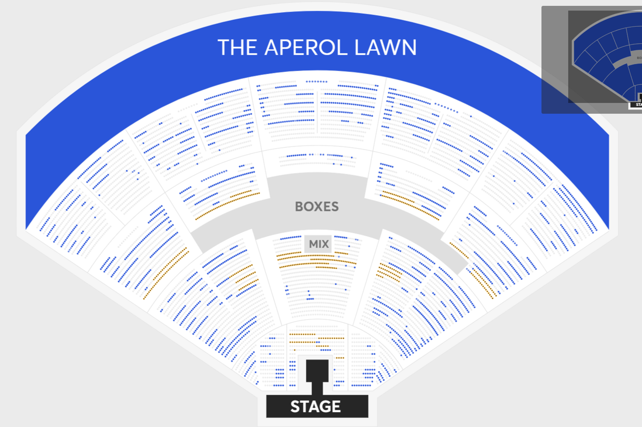 Pussycat Dolls ticket map on presale day at 10:06am