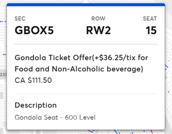 Lewis Capaldi Gondola Ticket Offer at Scotiabank Arena on 04/22/26