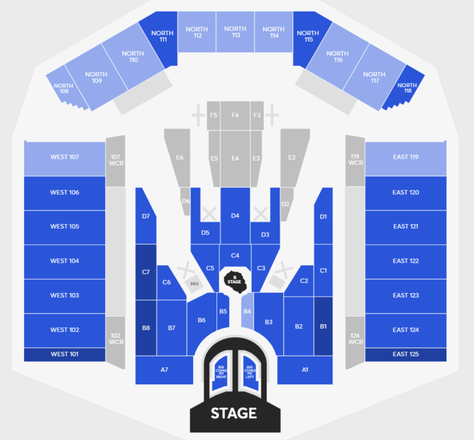 Karol G seating map for Rogers Stadium Toronto