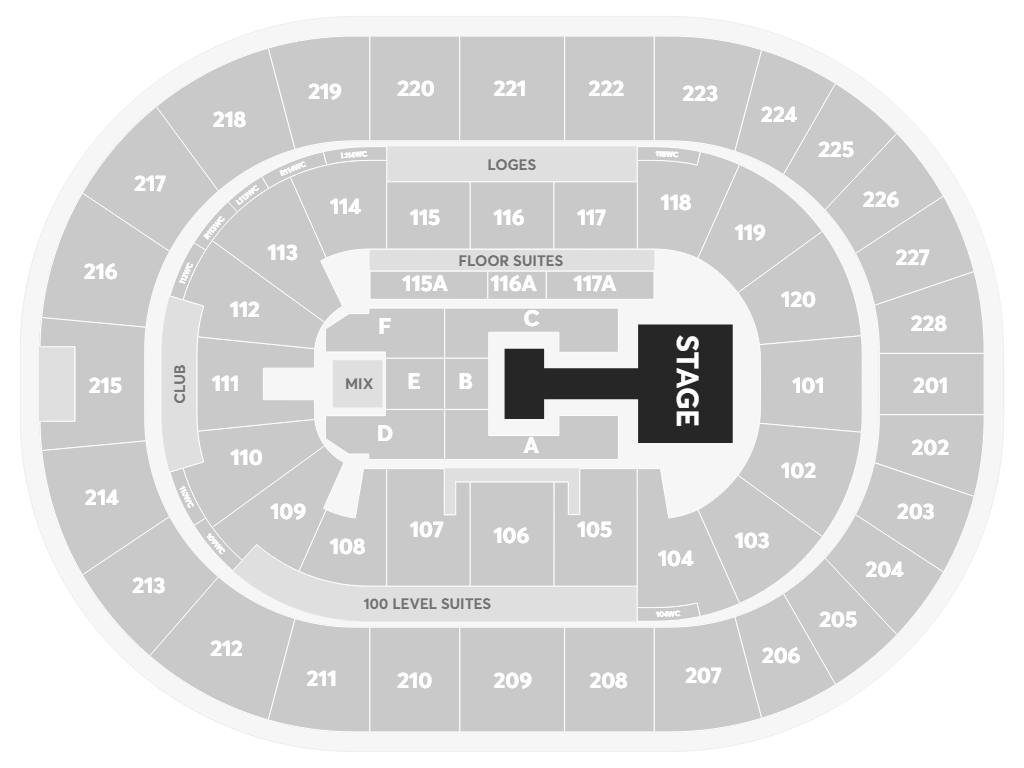 KATSEYE Hamilton TD Coliseum seating map for THE WILDWORLD TOUR 2026