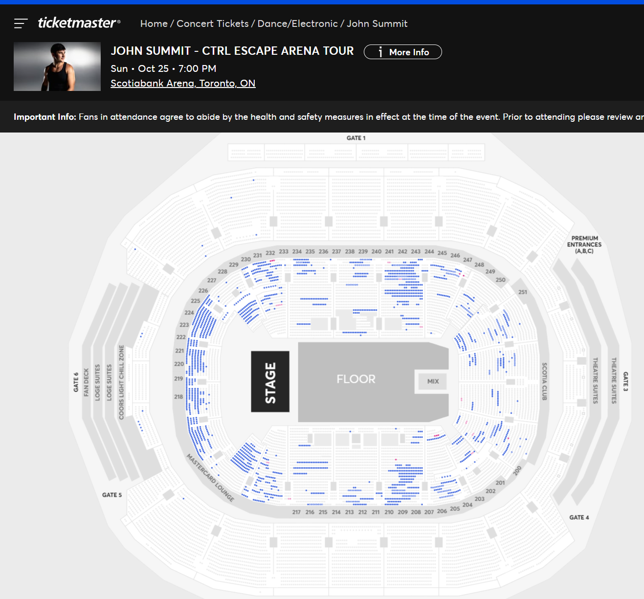 John Summit ticket availability in Toronto as of 6/7/26