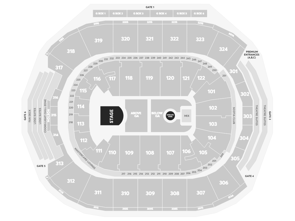 Phoebe Bridgers Toronto Scotiabank Arena seating map for The Lost Tour 2026