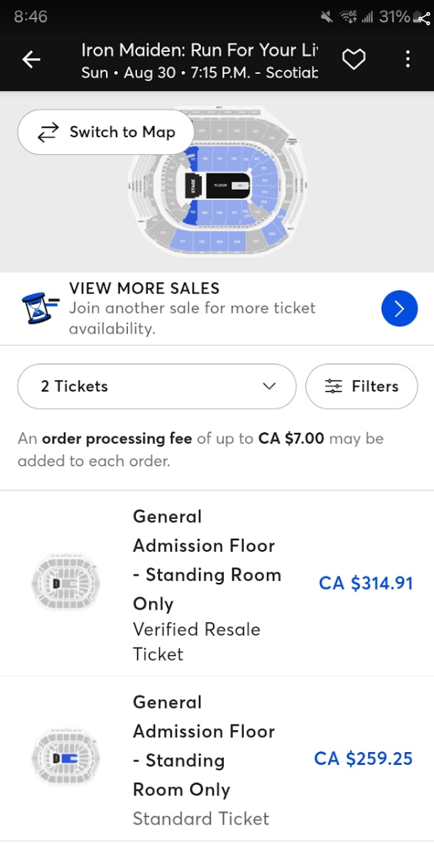 Iron Maiden Toronto tickets available on August 28st, 2026