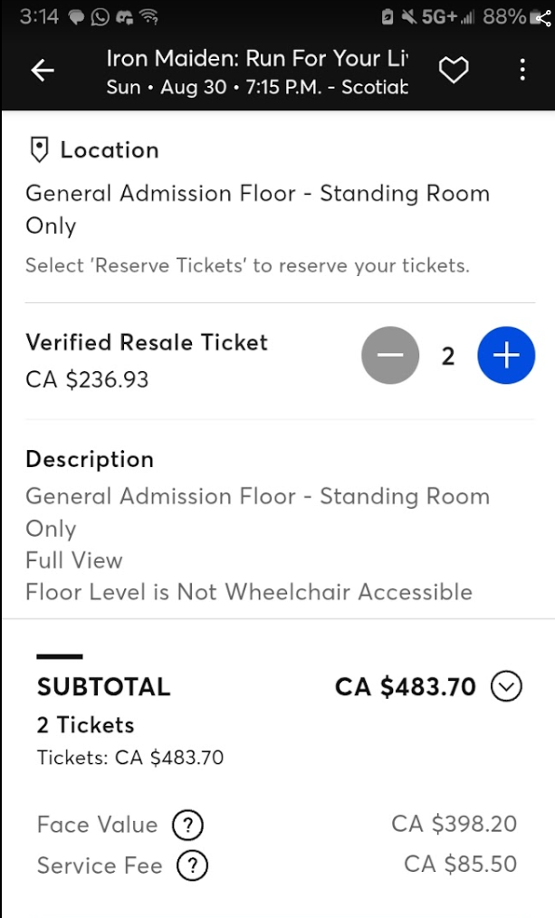 Iron Maiden Toronto tickets available on August 30th, 2026