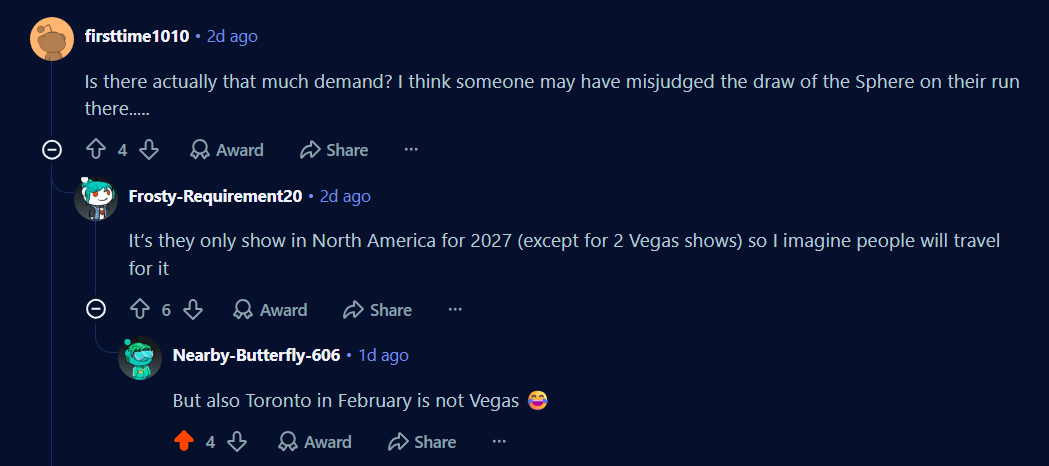 Reddit comment regarding BSB in Toronto