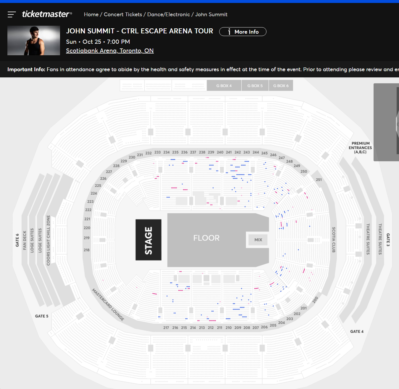 John Summit's Toronto ticket availability as of 10/17/26