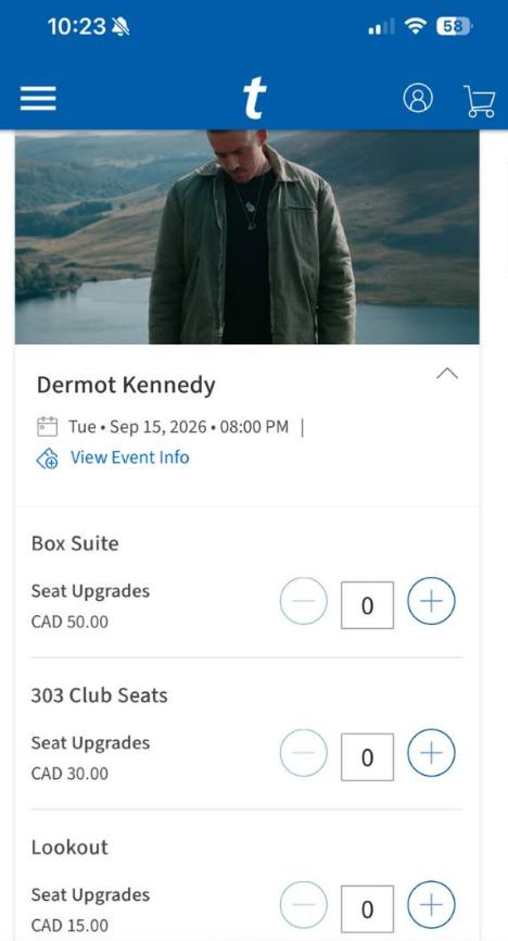 Dermot Kennedy ticket upgrades for RBC Amphitheatre Toronto Sep 15, 2026