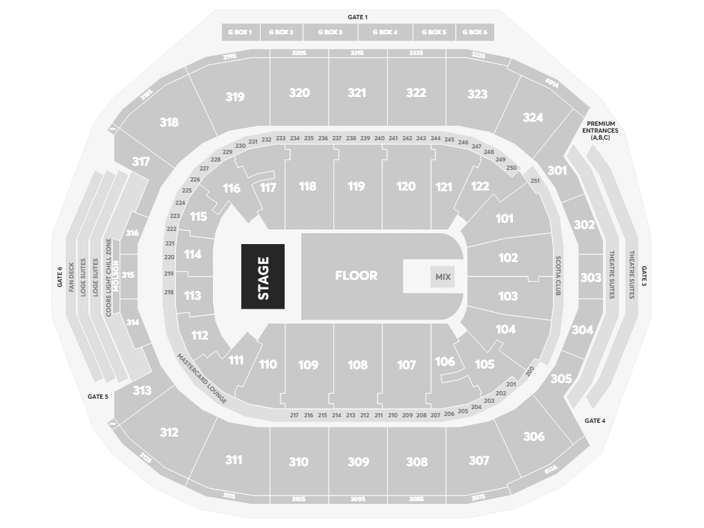 Calvin Harris Toronto Scotiabank Arena seating map for April 12, 2027