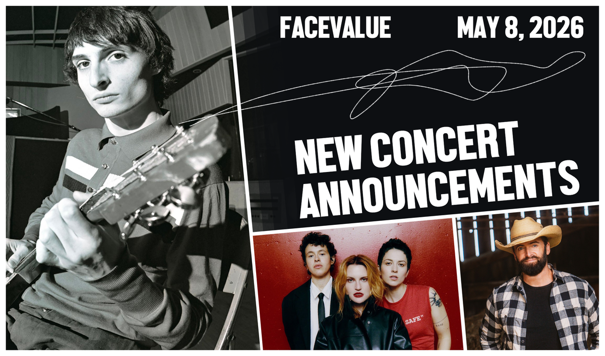 New Concert Announcements in Toronto - FaceValue Banner for May 8, 2026