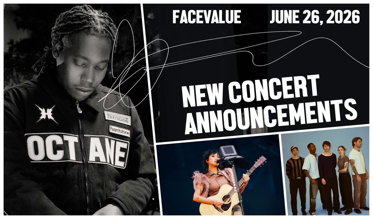 New Concert Announcements in Toronto - FaceValue Banner for June 26, 2026