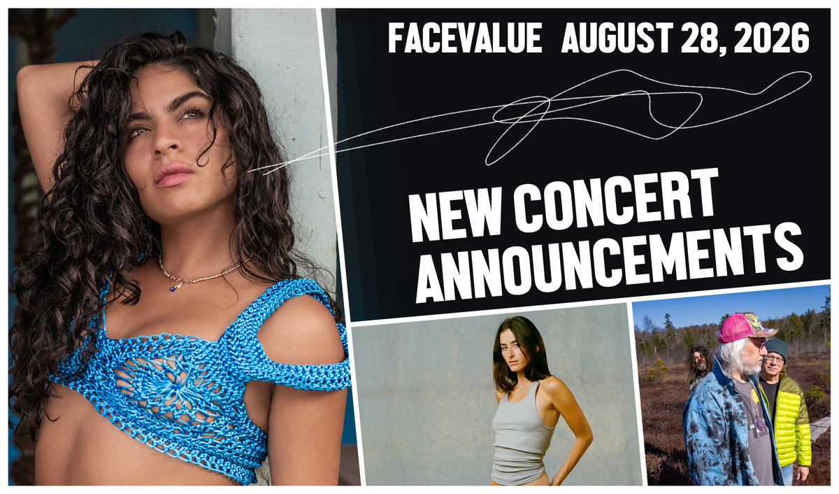 New Concert Announcements in Toronto - FaceValue Banner for August 28, 2026
