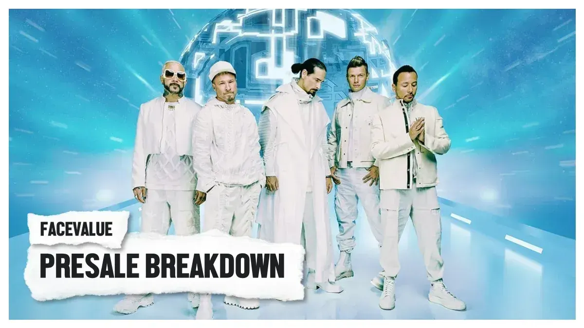 Backstreet Boys Toronto FaceValue Presale Breakdown banner