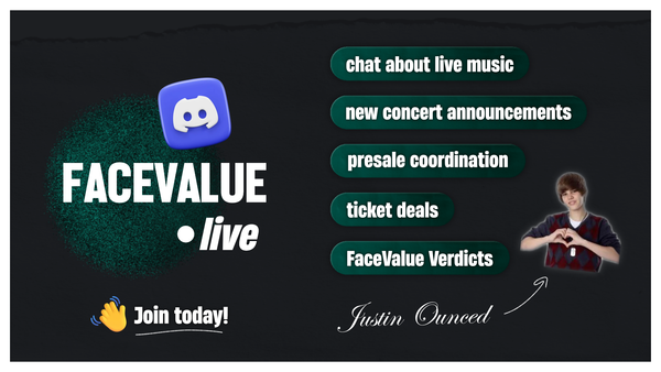 FaceValue Live Discord Server promo banner