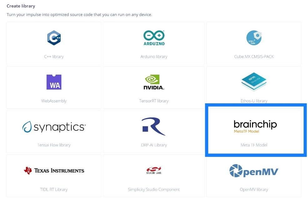 Graphical user interface, application, Teams
<p>Description automatically generated"><figcaption>Use BrainChip MetaTF Model deployment block to create and download Akida-compatible model</figcaption></figure><p>Alternatively, you can use the <i>BrainChip AKD1000 mini PCIe</i> Block (refer Figure 3) to generate a <a href=