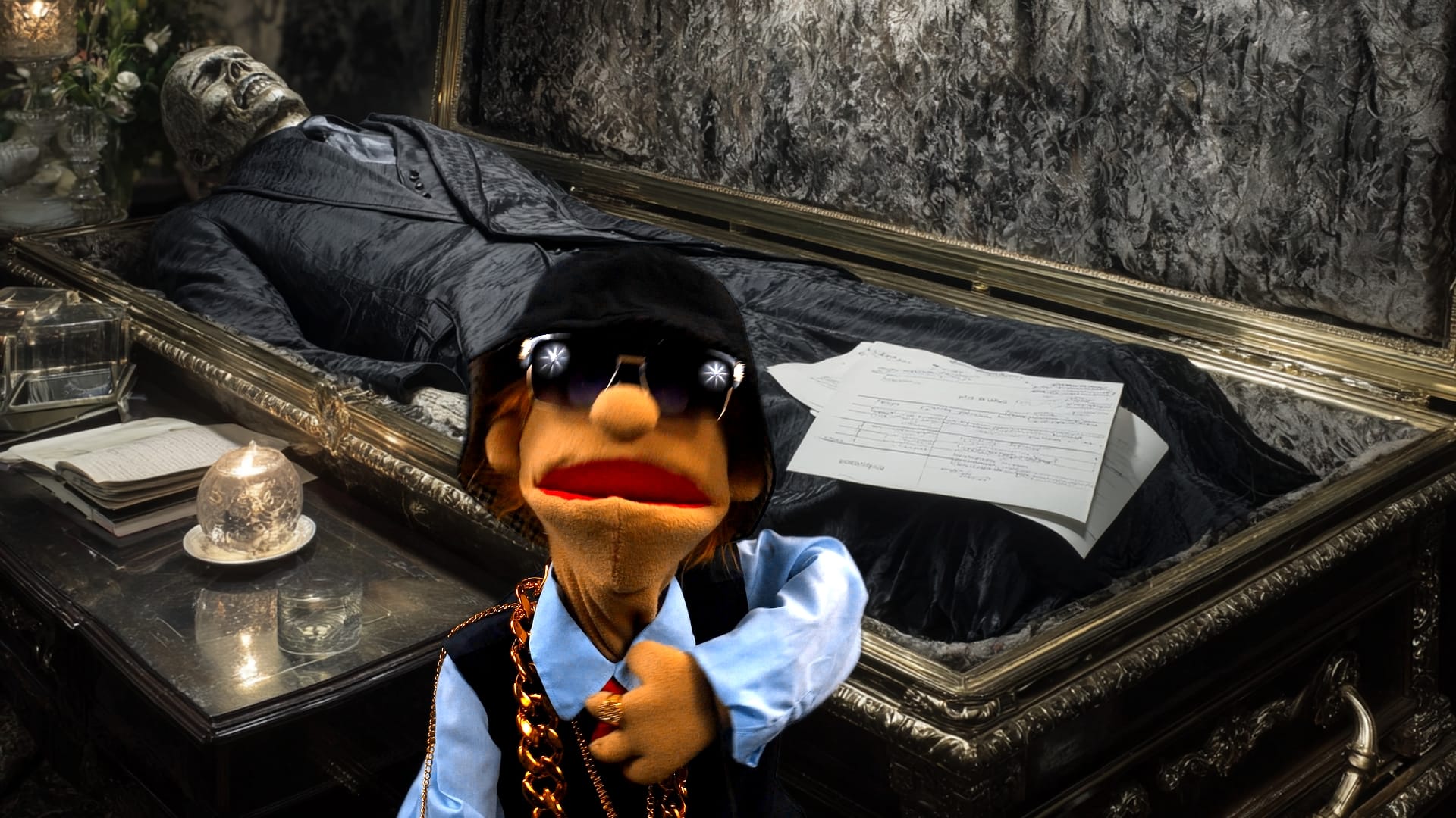 Bill One Percent ready to deliver a predatory rap about trickle-down economics and Q1 growth.