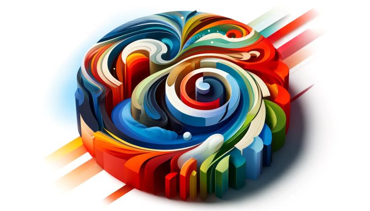 An emblematic representation of a DAO as art, inspired by the yin-yang symbol.