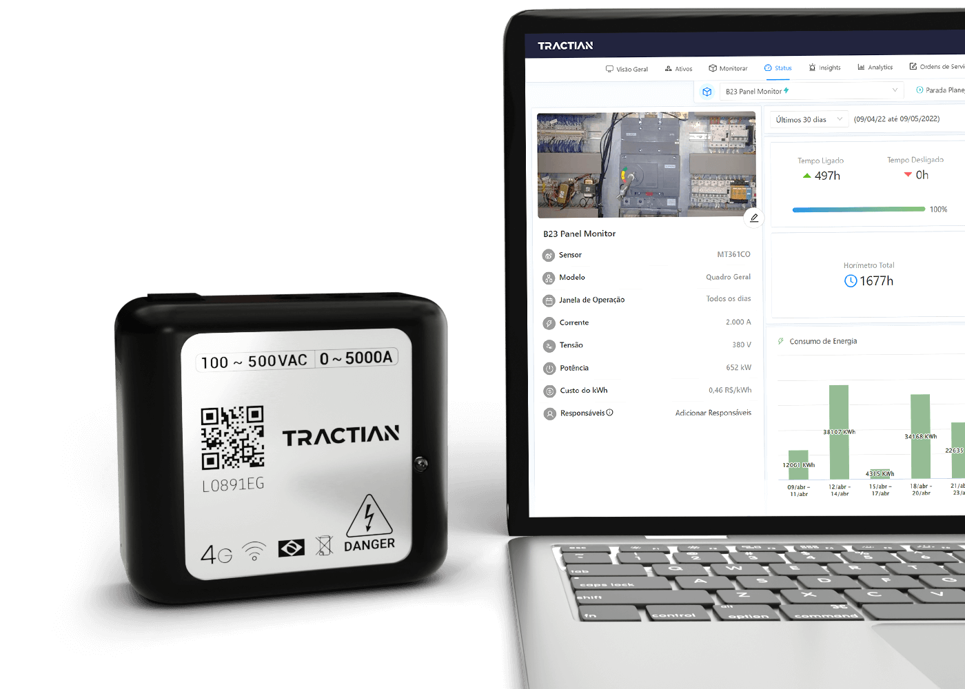 sensor de energia electrica tractian