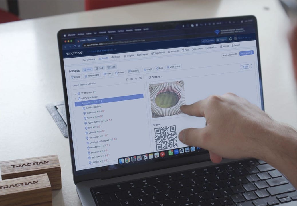 TracOS™ shown on a computer